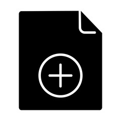 Add format file vector icon with glyph color