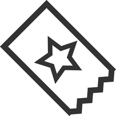 Obraz premium Ticket linear icon