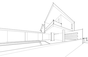 sketch of a house 