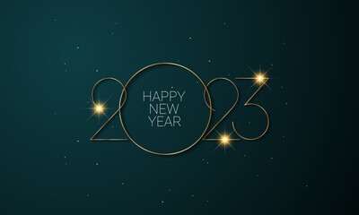 Fototapeta na wymiar 2023 Happy New Year Background Design.