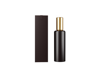 Obraz premium Glossy cosmetic bottle icon 3d render cutout