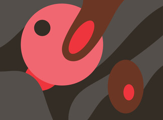 Abstract red background with circles