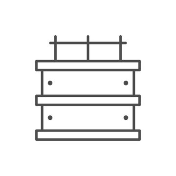 Construction formwork line outline icon