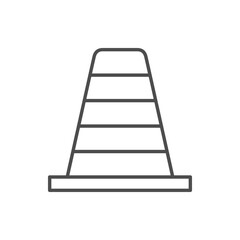 Traffic cone line outline icon