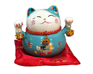 Japanese lucky cat, PNG file	