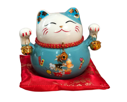 Japanese lucky cat, PNG file	