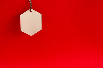 Black friday. Sale tag on the red background