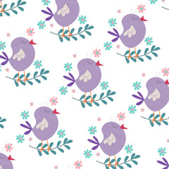 Seamless pattern with cute animal cartoons perfect for wrapping paper and decoration