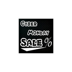 Fototapeta na wymiar Cyber Monday sale website display with hang tags png promotion. Png of neon lights Cyber Monday sign with digital illuminated wave, particles and lens flare light effect.