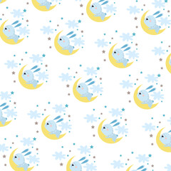 Seamless pattern with cute animal cartoons perfect for wrapping paper and decoration