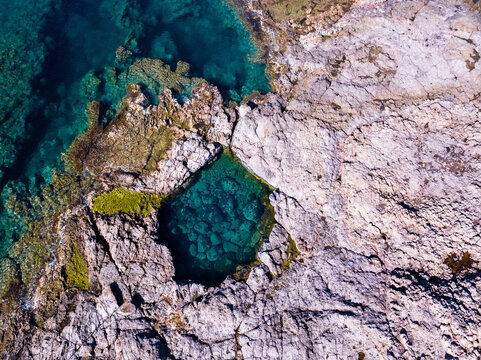 A natural pool in the coastline