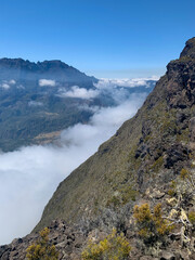 Vue sur le Piton des neiges sur l'île de la Réunion