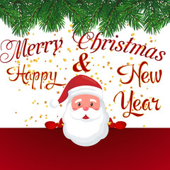Fototapeta na wymiar Merry Christmas and Happy New Year. Christmas tree. PNG