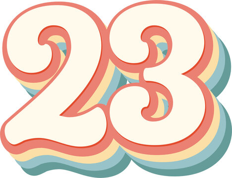 Buy 23 Racing Number - Die cut stickers - StickerApp