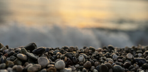 pebbles on the beach side