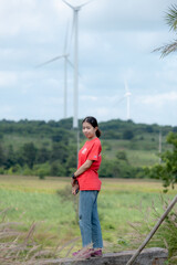 women playing on vacation living with beautiful nature