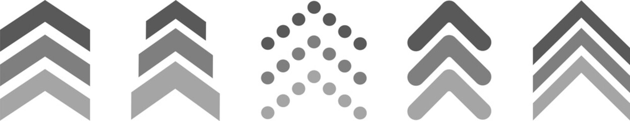 Arrow up for social media stories, design blogger, scroll pictogram. Set of black swipe up icon. Scroll pictogram. Stories swipe button