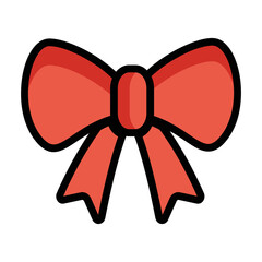 Ribbon Bow vector flat icon design. Isolated gift ribbon sign design.