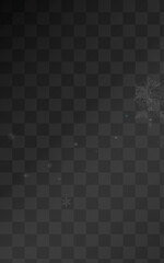 Gray Snowfall Vector Transparent Background.