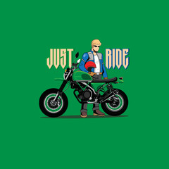 Just Ride Bike Vector Illustration