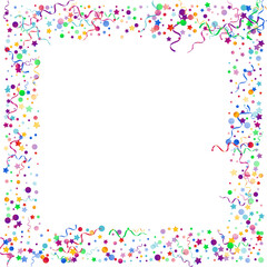 Colored Ribbon Happy Vector White Background.