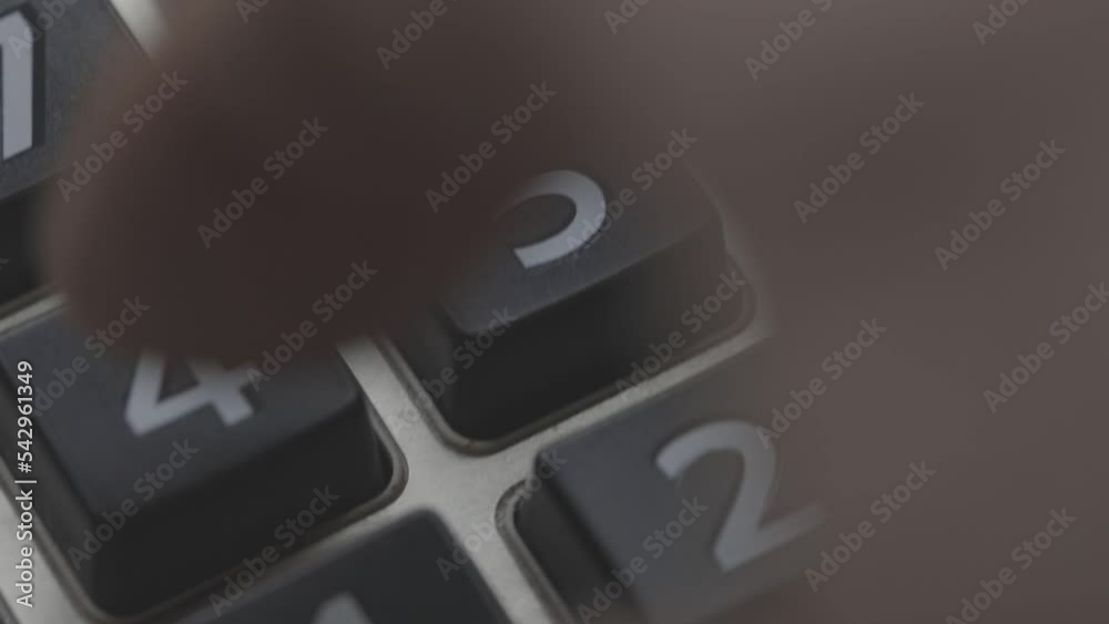 Poster a person counts on a calculator