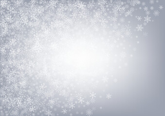 White Snow Vector Gray Background. Holiday