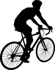 Fototapeta premium Bike and Bicyclist Silhouette