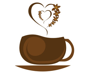 cup of coffee with heart