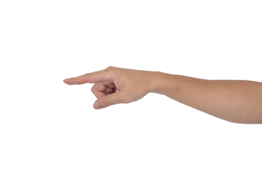 Hand in action isolate