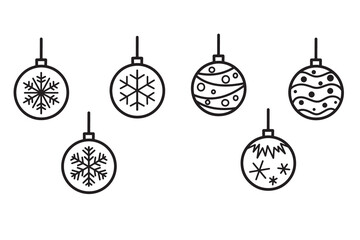 set of christmas balls