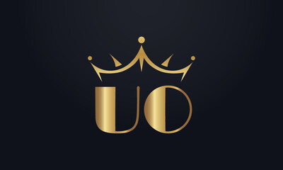 king crown logo design vector and extra bold queen symbol