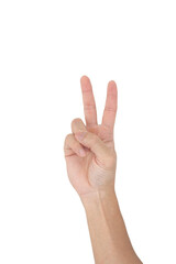 Hand in action isolate