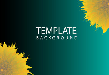abstract template background with sunflower