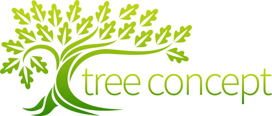Oak Tree Icon Concept