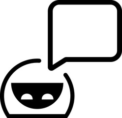 Chat bot robot icon