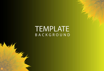 abstract template background with sunflower