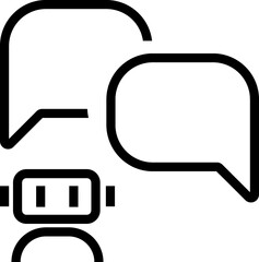 Chat bot robot icon