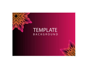 illustration of an floral background template with flower purple