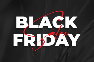 elegant design of Black Friday Sales text. dark abstract background. Social media illustration template for website and mobile website, email and newsletter, marketing