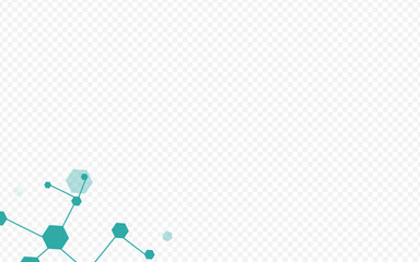 Modern Molecular Vector Transparent Background.