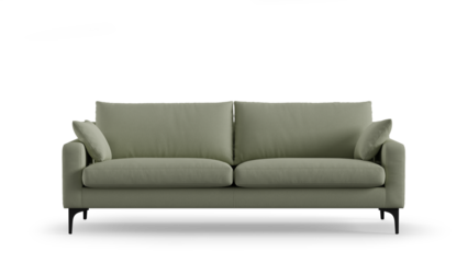 Modern sofa on isolated white background. Furniture for the modern interior, minimalist design.