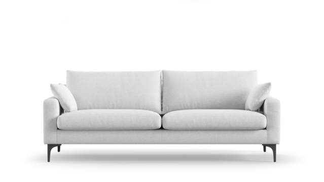 Modern sofa on isolated white background. Furniture for the modern interior, minimalist design.