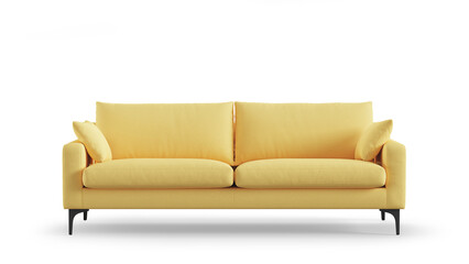 Modern sofa on isolated white background. Furniture for the modern interior, minimalist design.