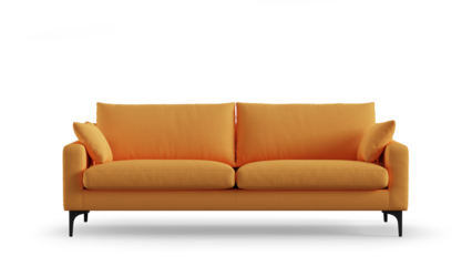 Modern sofa on isolated white background. Furniture for the modern interior, minimalist design.