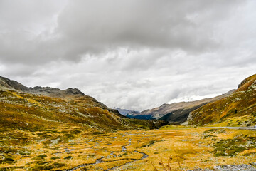 Flüela, Flüelapass, Alpen, Passhöhe, Passstrasse, Bergstrasse, Steinschlag, Felsen, Wanderweg,...