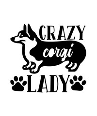 Crazy corgi lady svg