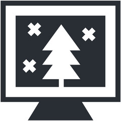 Obraz premium Christmas Shopping Vector Icon