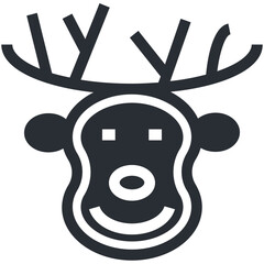 Reindeer Head Vector Icon