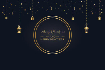 Merry Christmas and Happy New Year luxury design. Abstract art wallpaper, headers, posters, cards, website, Vector Illustration.